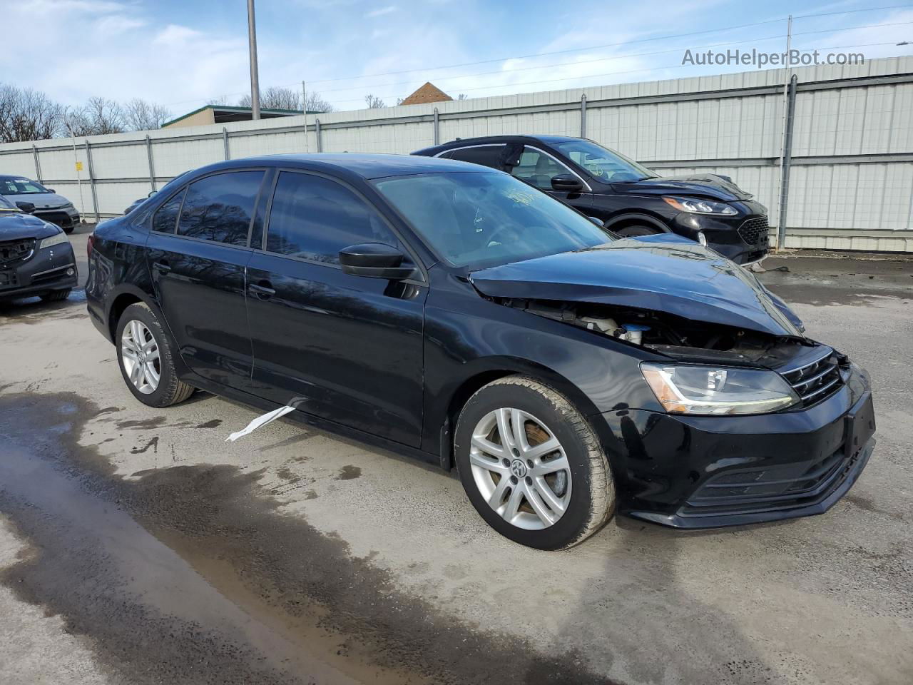 2018 Volkswagen Jetta S Black vin: 3VW2B7AJ7JM208598