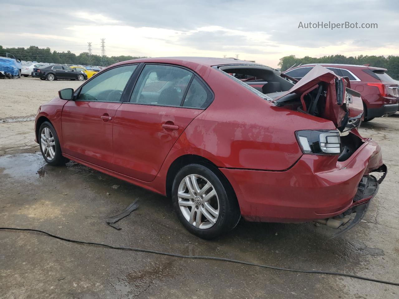 2018 Volkswagen Jetta S Red vin: 3VW2B7AJ7JM224087