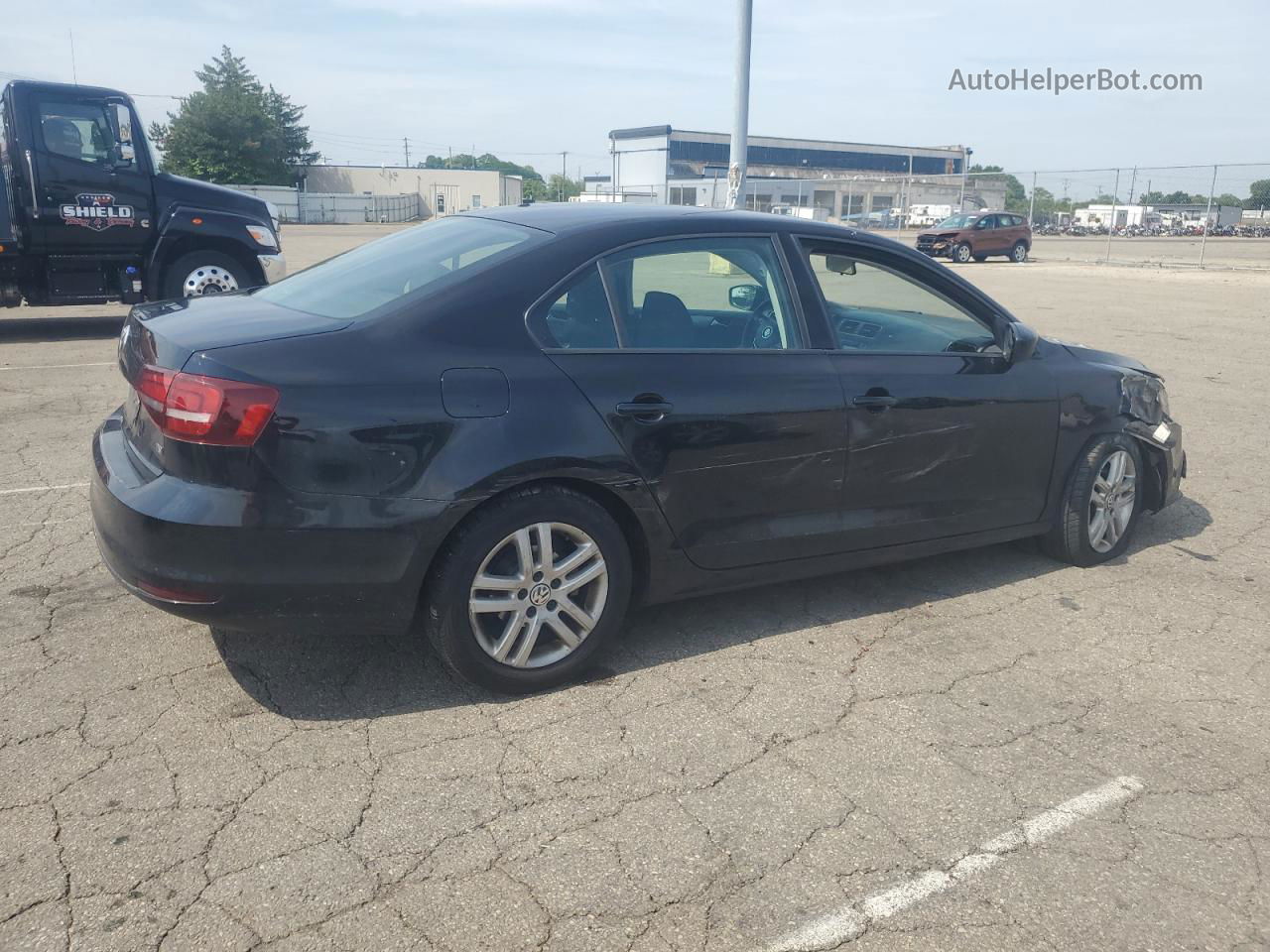 2018 Volkswagen Jetta S Черный vin: 3VW2B7AJ7JM229967