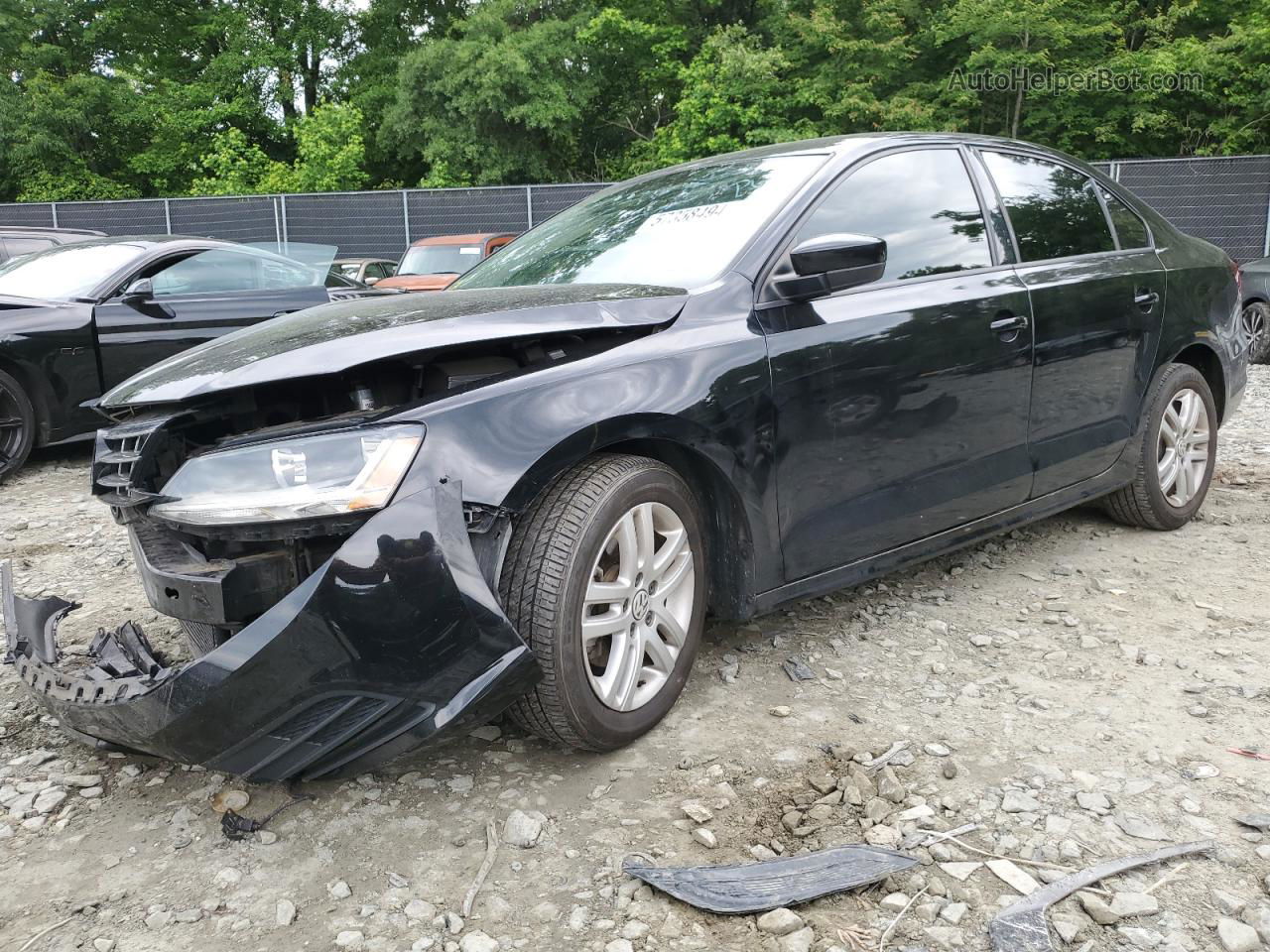 2018 Volkswagen Jetta S Black vin: 3VW2B7AJ7JM237423