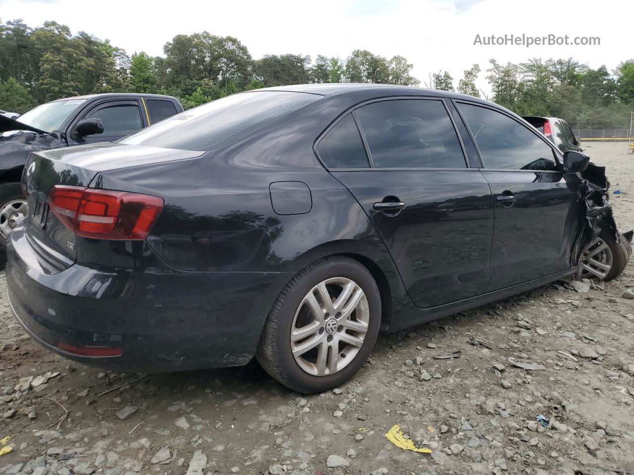 2018 Volkswagen Jetta S Black vin: 3VW2B7AJ7JM237423