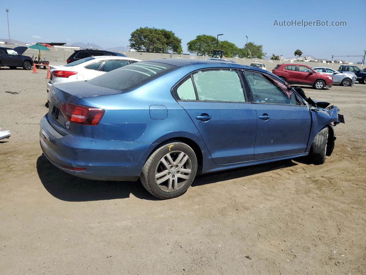 2018 Volkswagen Jetta S Blue vin: 3VW2B7AJ7JM257168