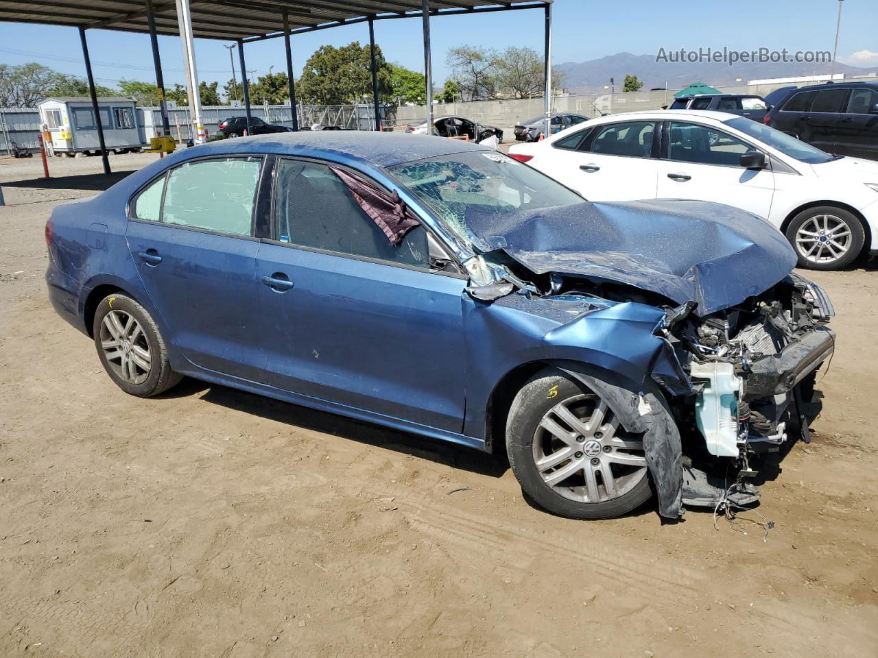 2018 Volkswagen Jetta S Blue vin: 3VW2B7AJ7JM257168