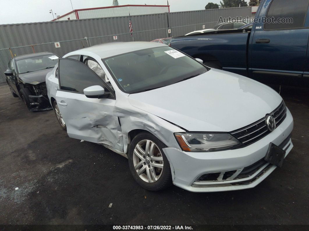 2018 Volkswagen Jetta 1.4t S White vin: 3VW2B7AJ7JM262600