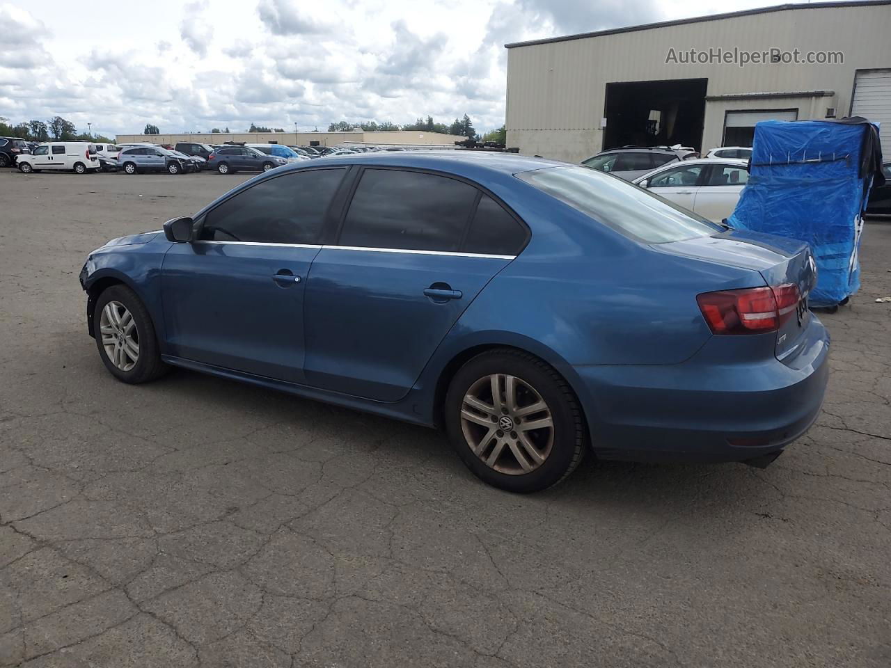 2017 Volkswagen Jetta S Blue vin: 3VW2B7AJ8HM302113