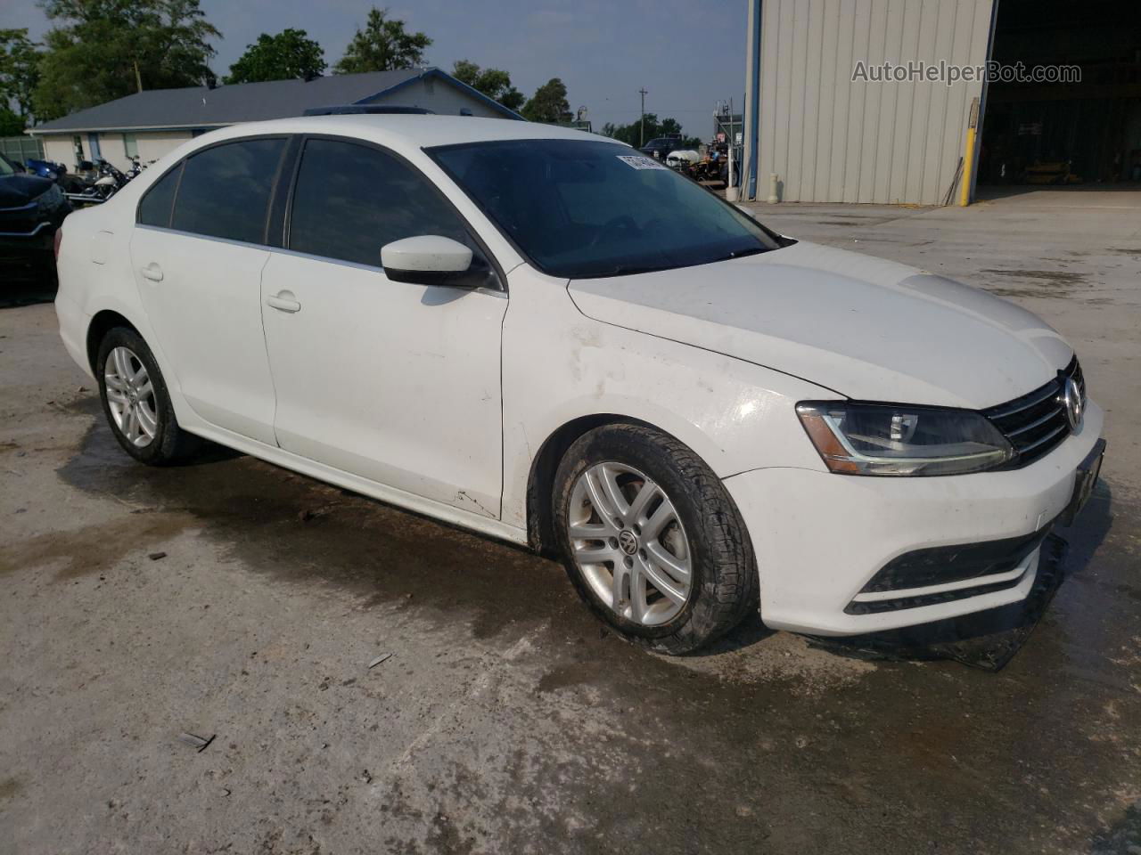 2017 Volkswagen Jetta S Белый vin: 3VW2B7AJ8HM310132