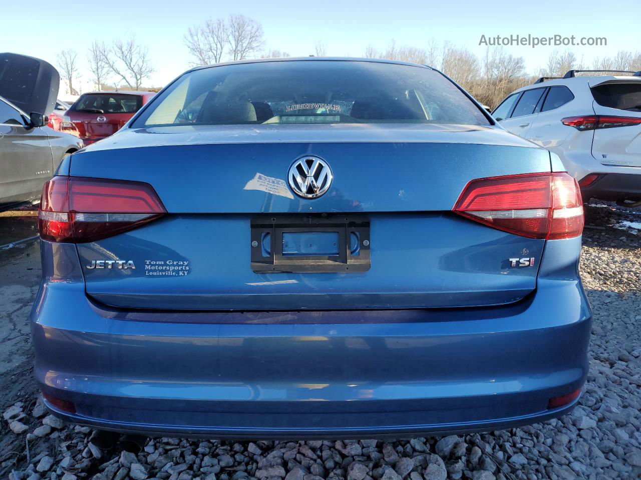 2017 Volkswagen Jetta S Blue vin: 3VW2B7AJ8HM318151