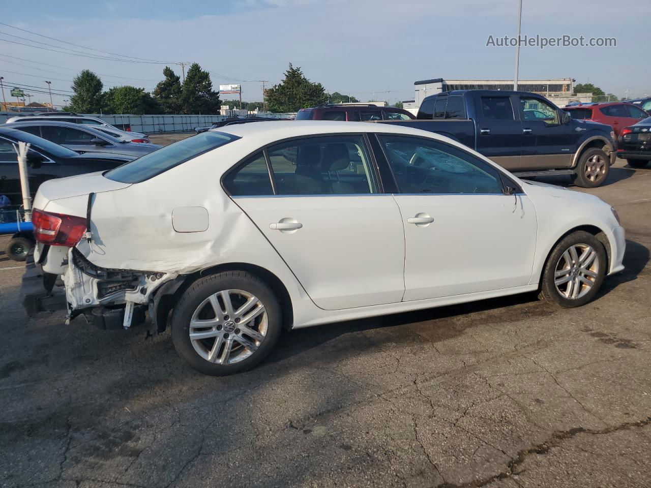 2017 Volkswagen Jetta S Белый vin: 3VW2B7AJ8HM349822