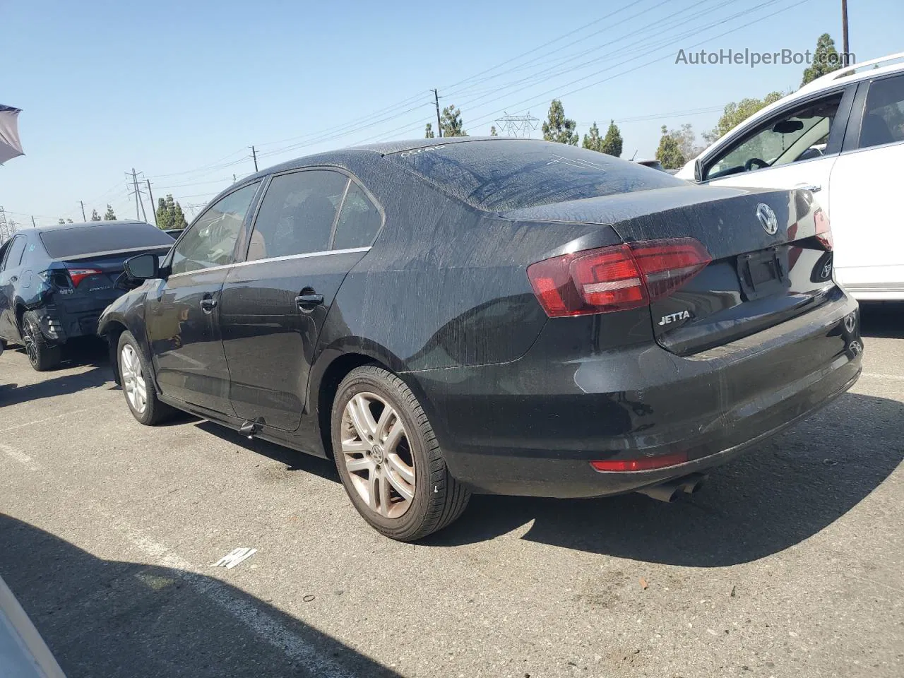 2017 Volkswagen Jetta S Black vin: 3VW2B7AJ8HM360013