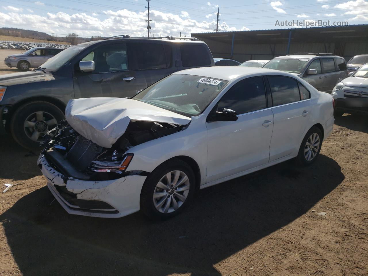 2017 Volkswagen Jetta S Белый vin: 3VW2B7AJ8HM369178