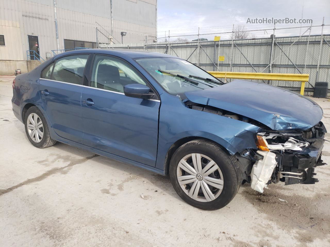 2017 Volkswagen Jetta S Blue vin: 3VW2B7AJ8HM407685