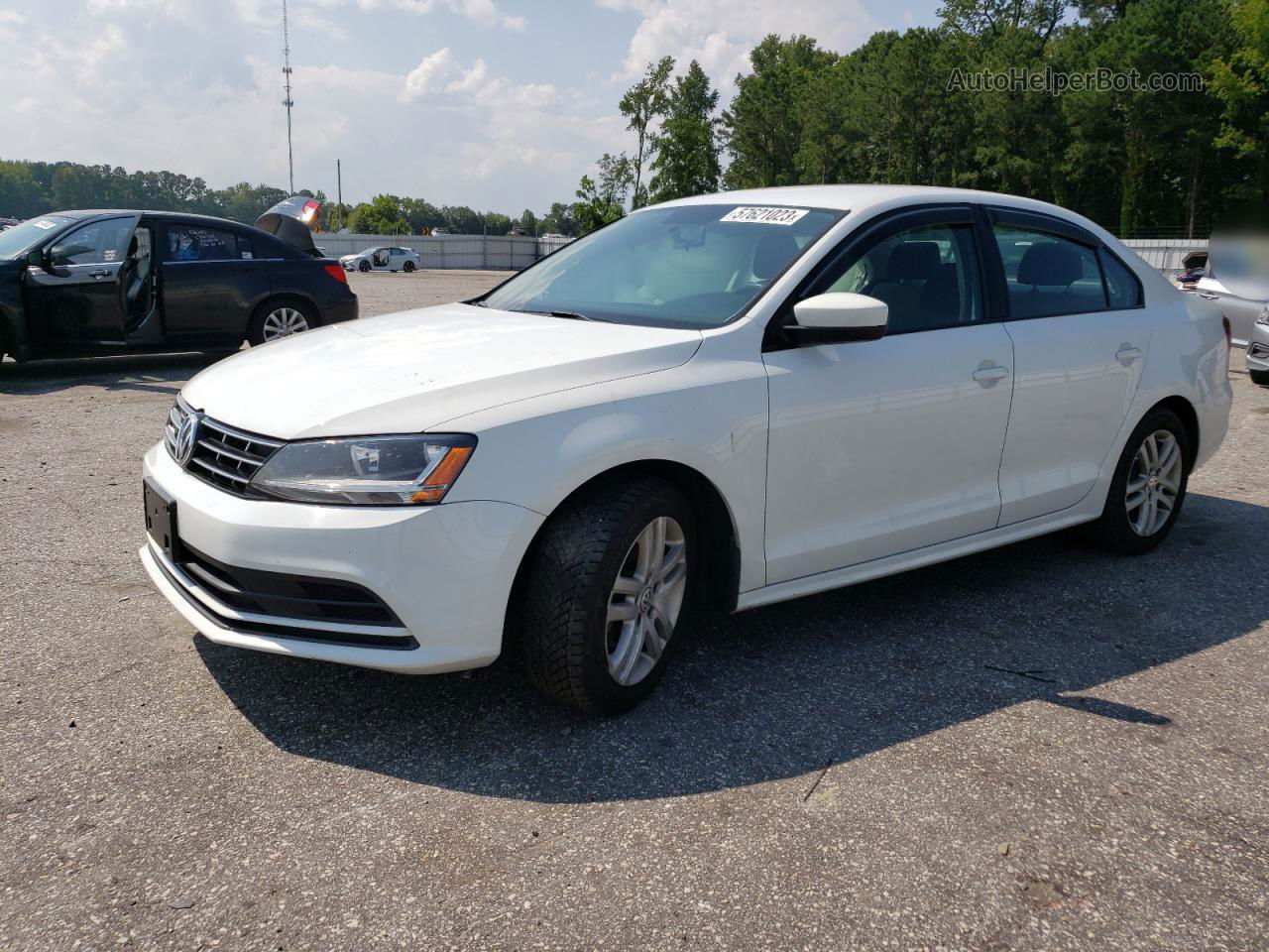 2018 Volkswagen Jetta S Белый vin: 3VW2B7AJ8JM240797