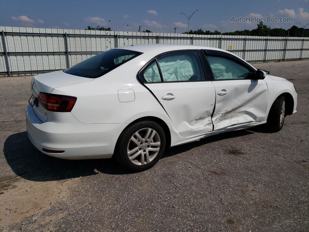 2018 Volkswagen Jetta S White vin: 3VW2B7AJ8JM240797