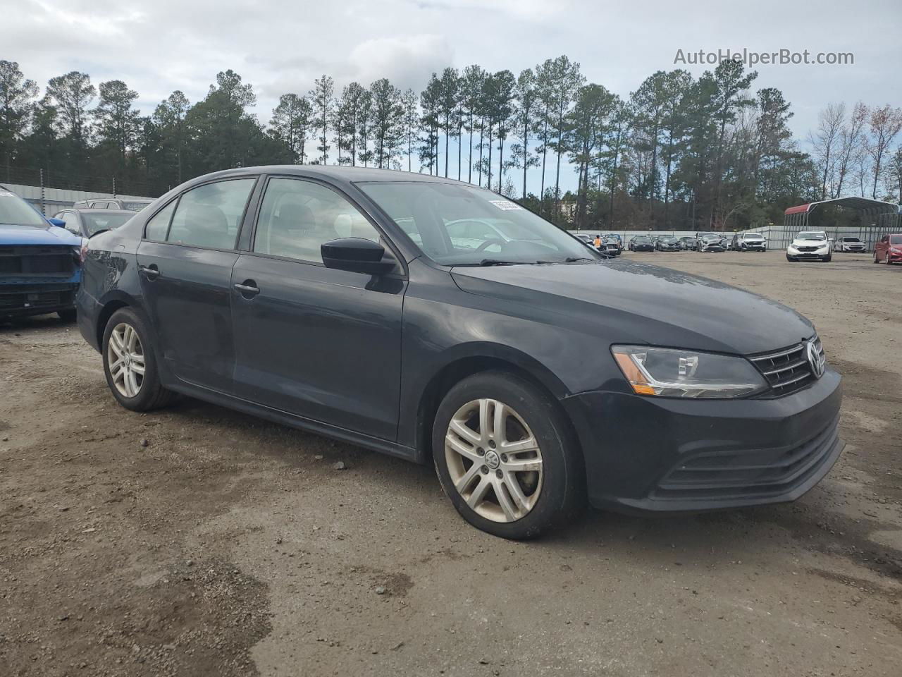 2018 Volkswagen Jetta S Черный vin: 3VW2B7AJ8JM251315