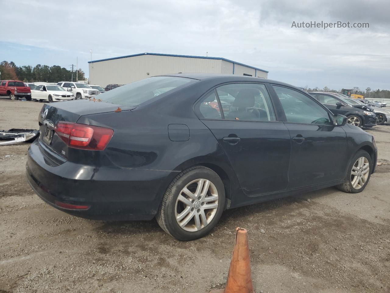 2018 Volkswagen Jetta S Черный vin: 3VW2B7AJ8JM251315