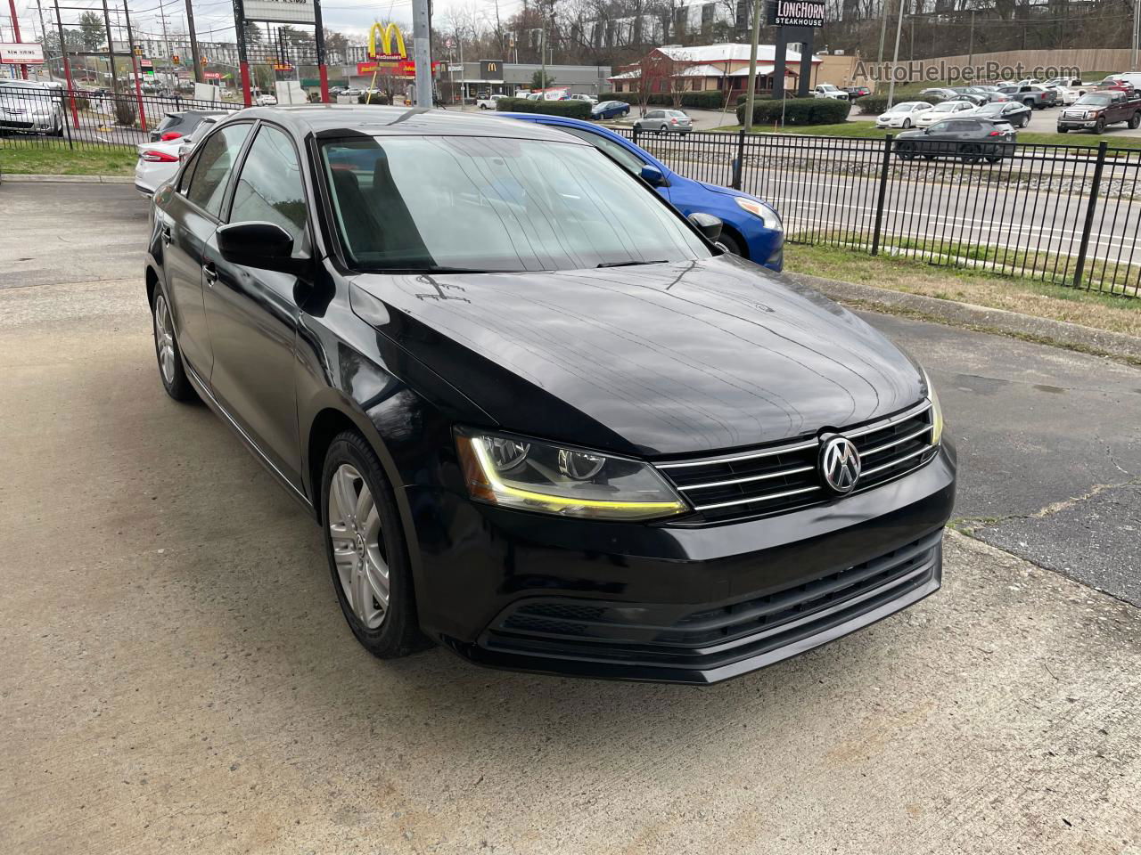 2018 Volkswagen Jetta S Black vin: 3VW2B7AJ8JM252819