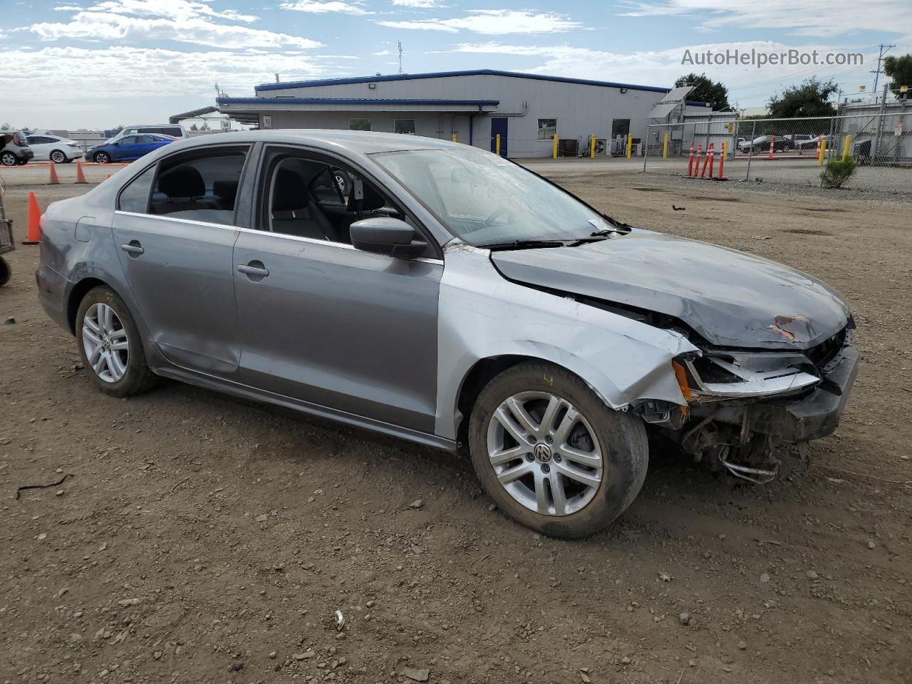 2017 Volkswagen Jetta S Серый vin: 3VW2B7AJ9HM253200