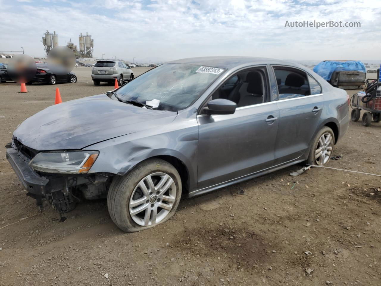 2017 Volkswagen Jetta S Серый vin: 3VW2B7AJ9HM253200