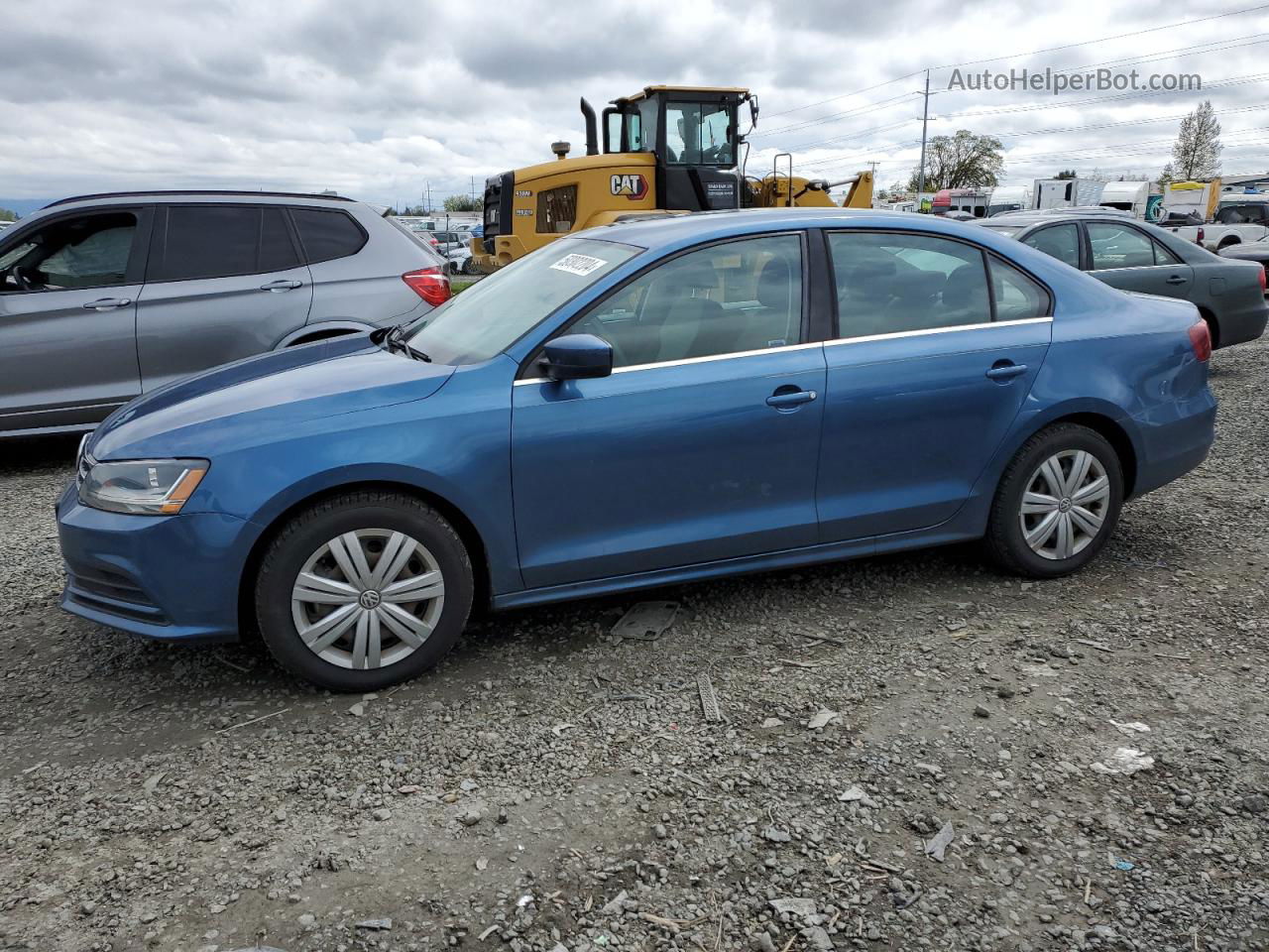 2017 Volkswagen Jetta S Синий vin: 3VW2B7AJ9HM297665