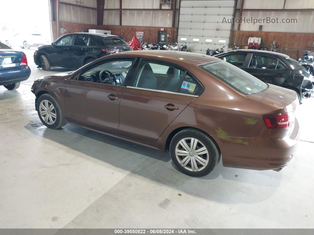 2017 Volkswagen Jetta 1.4t S Brown vin: 3VW2B7AJ9HM390119