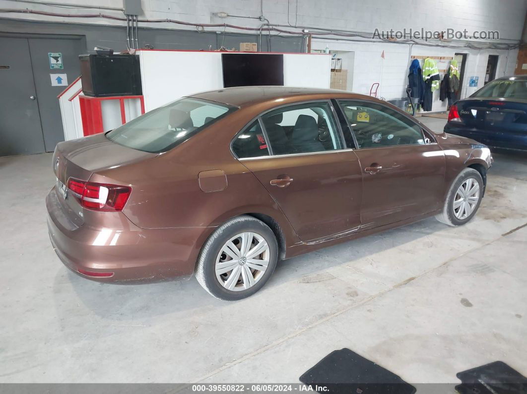 2017 Volkswagen Jetta 1.4t S Brown vin: 3VW2B7AJ9HM390119