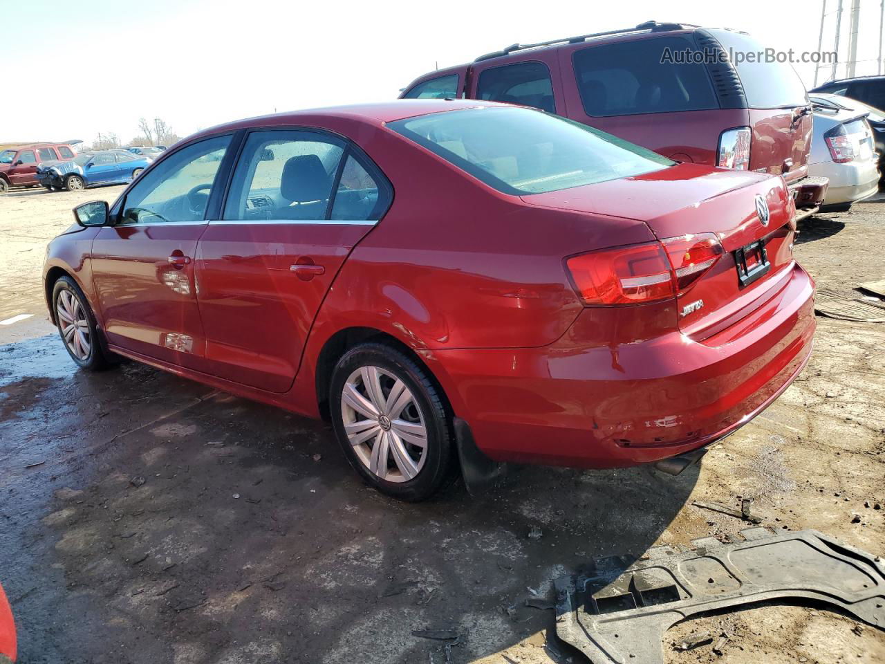 2017 Volkswagen Jetta S Red vin: 3VW2B7AJ9HM390427