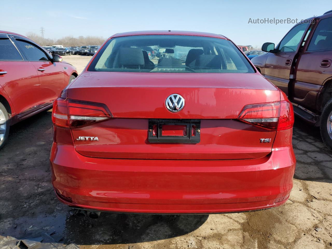 2017 Volkswagen Jetta S Red vin: 3VW2B7AJ9HM390427