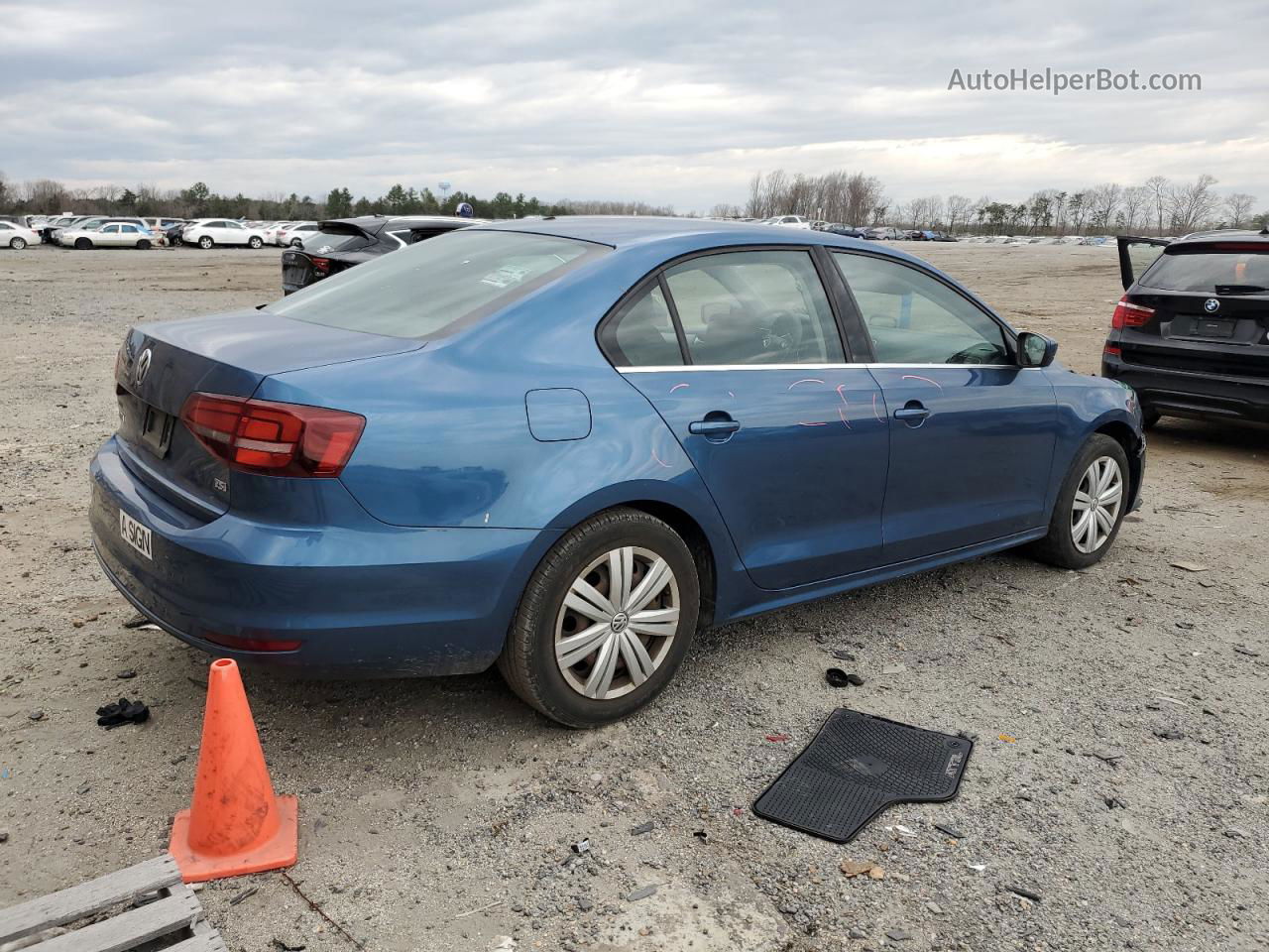 2017 Volkswagen Jetta S Blue vin: 3VW2B7AJ9HM411177