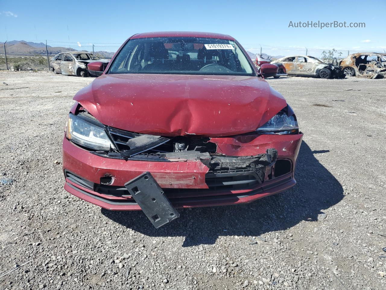 2018 Volkswagen Jetta S Red vin: 3VW2B7AJ9JM246642