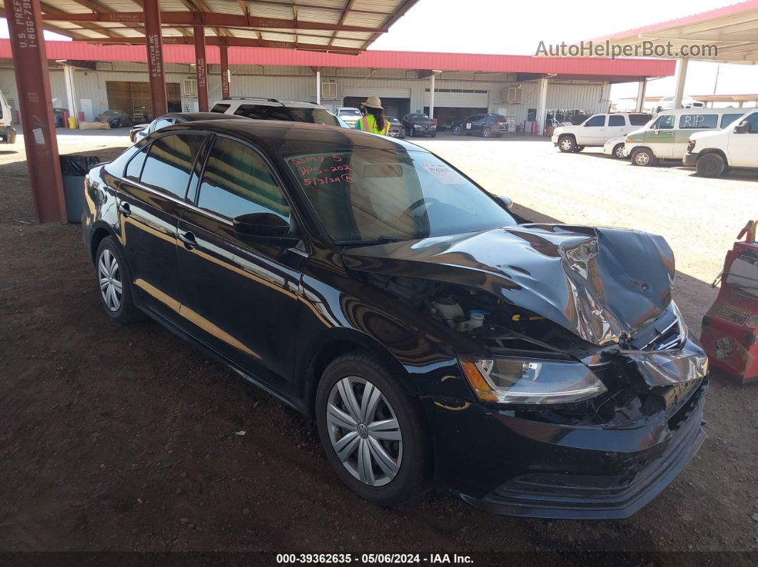 2017 Volkswagen Jetta 1.4t S Black vin: 3VW2B7AJXHM305885