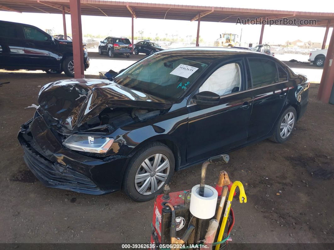 2017 Volkswagen Jetta 1.4t S Black vin: 3VW2B7AJXHM305885