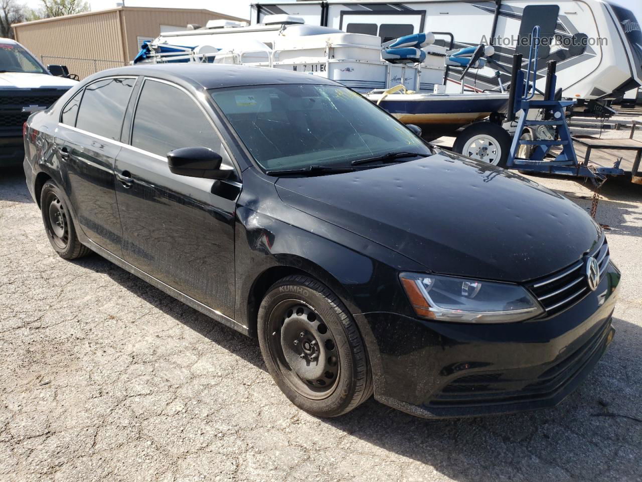 2017 Volkswagen Jetta S Black vin: 3VW2B7AJXHM318152