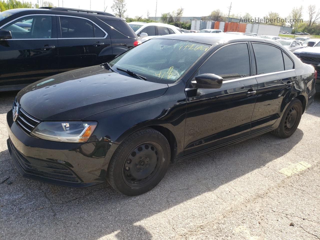 2017 Volkswagen Jetta S Black vin: 3VW2B7AJXHM318152