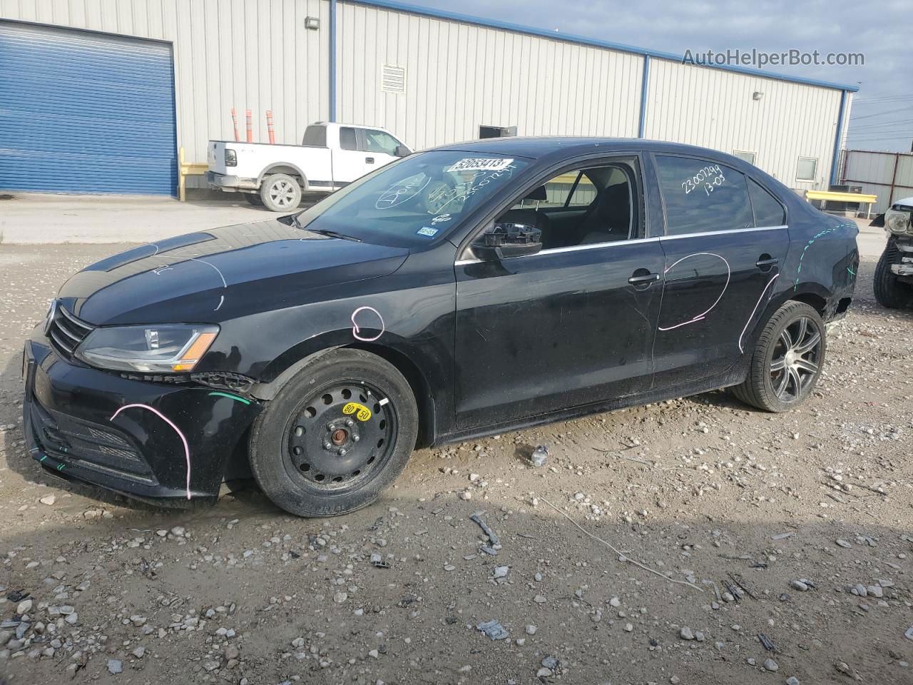 2017 Volkswagen Jetta S Black vin: 3VW2B7AJXHM335629