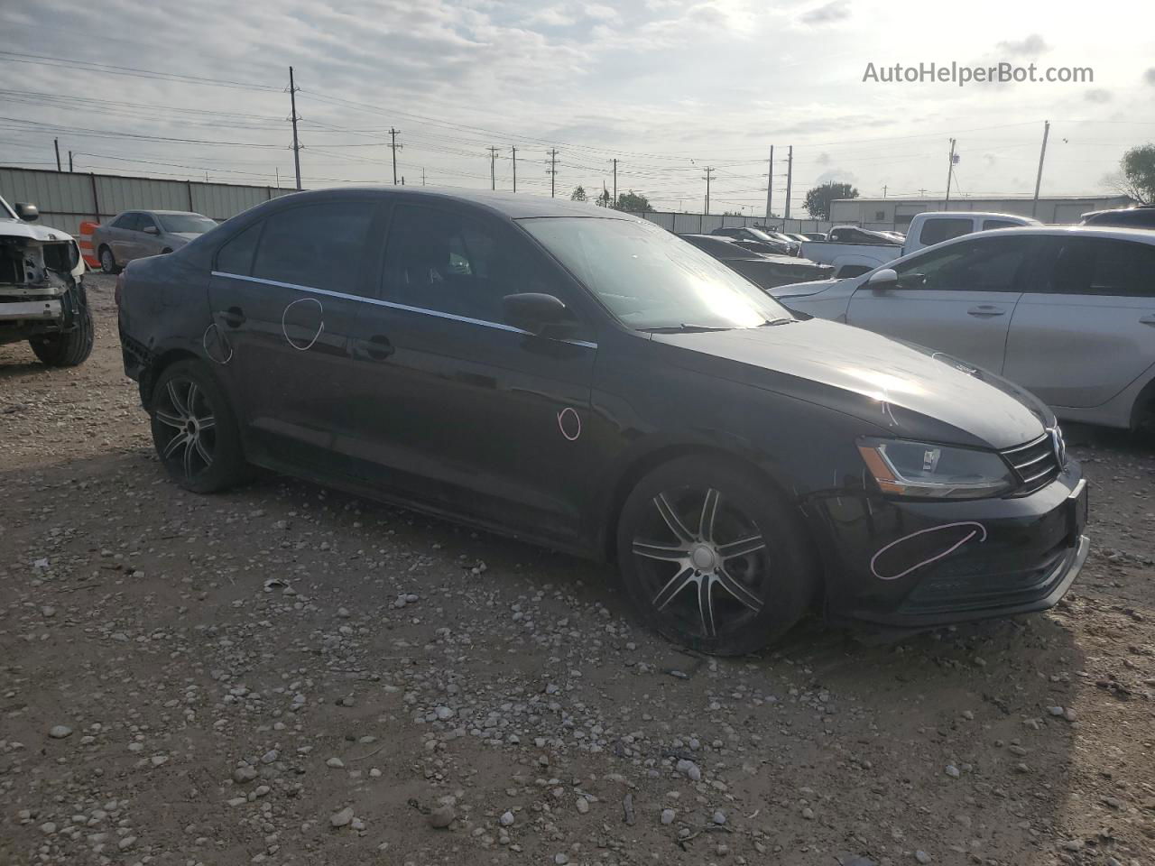 2017 Volkswagen Jetta S Black vin: 3VW2B7AJXHM335629