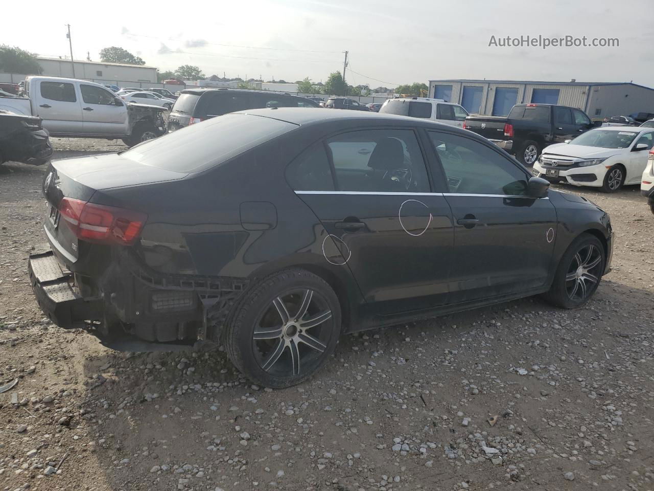 2017 Volkswagen Jetta S Black vin: 3VW2B7AJXHM335629