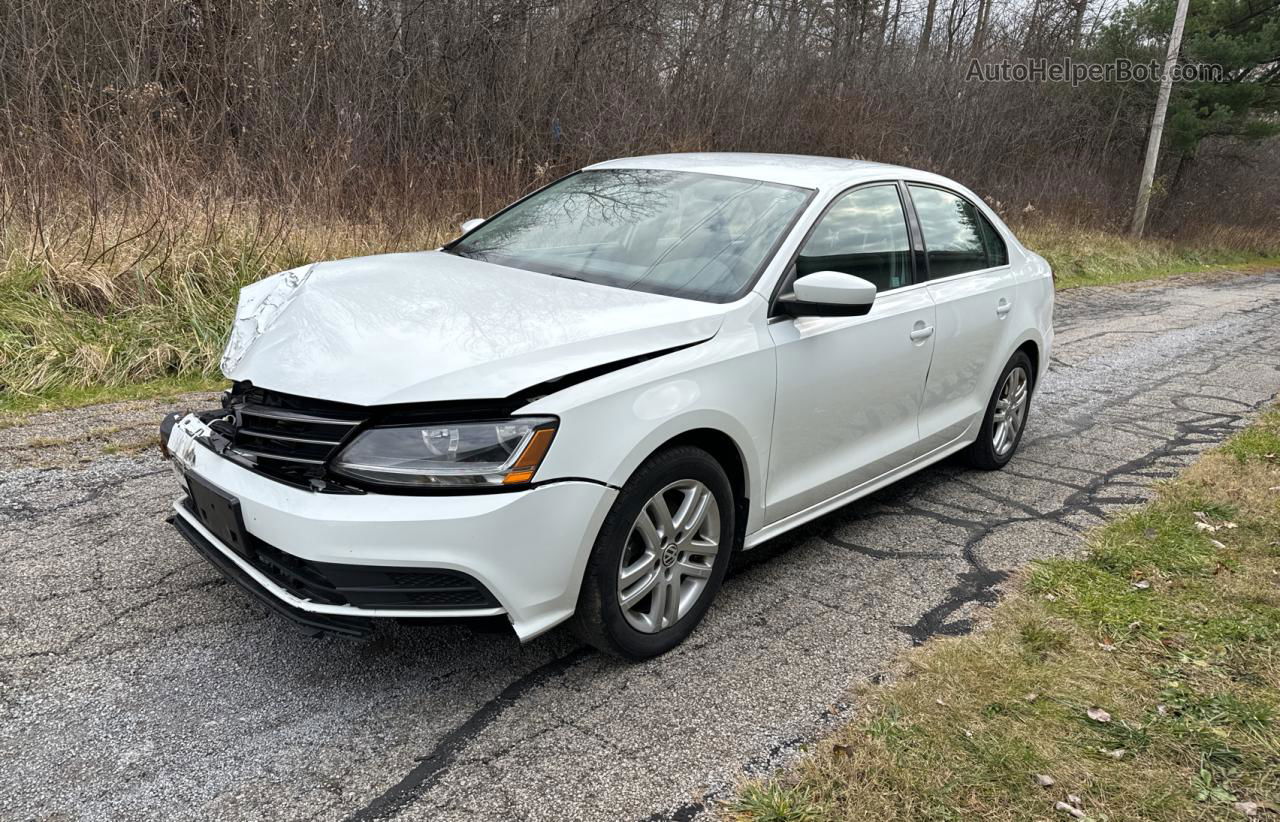 2017 Volkswagen Jetta S White vin: 3VW2B7AJXHM344508