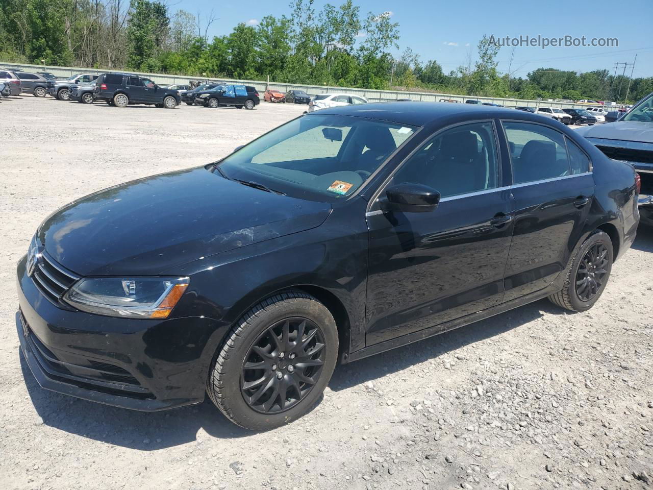 2017 Volkswagen Jetta S Black vin: 3VW2B7AJXHM369165