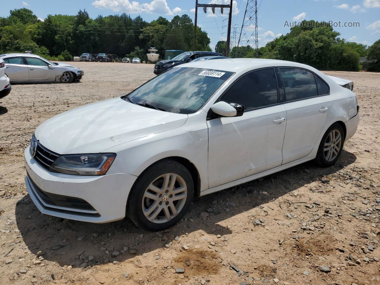 2018 Volkswagen Jetta S White vin: 3VW2B7AJXJM229803