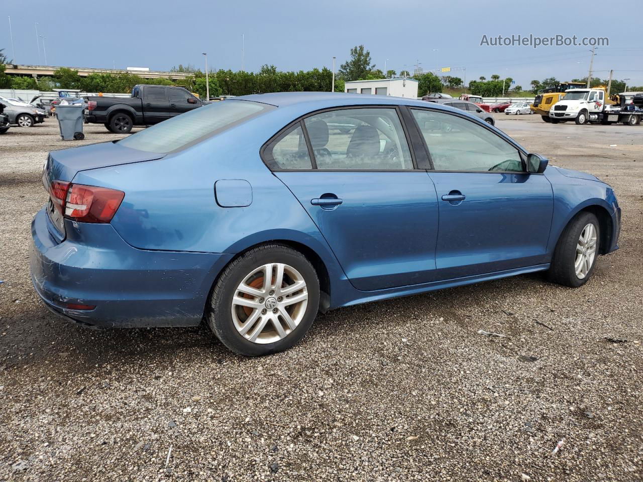 2018 Volkswagen Jetta S Синий vin: 3VW2B7AJXJM231874