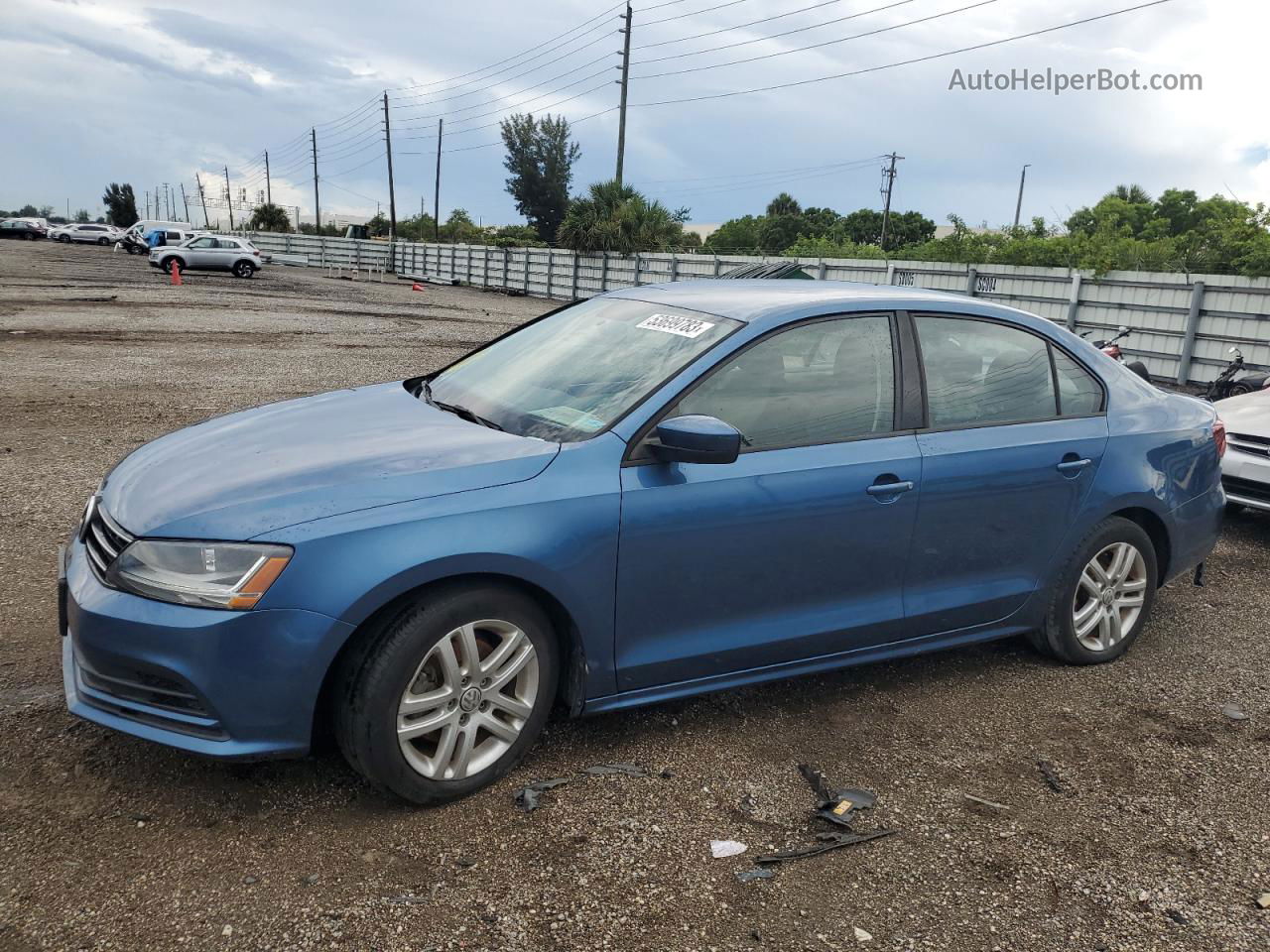 2018 Volkswagen Jetta S Blue vin: 3VW2B7AJXJM231874