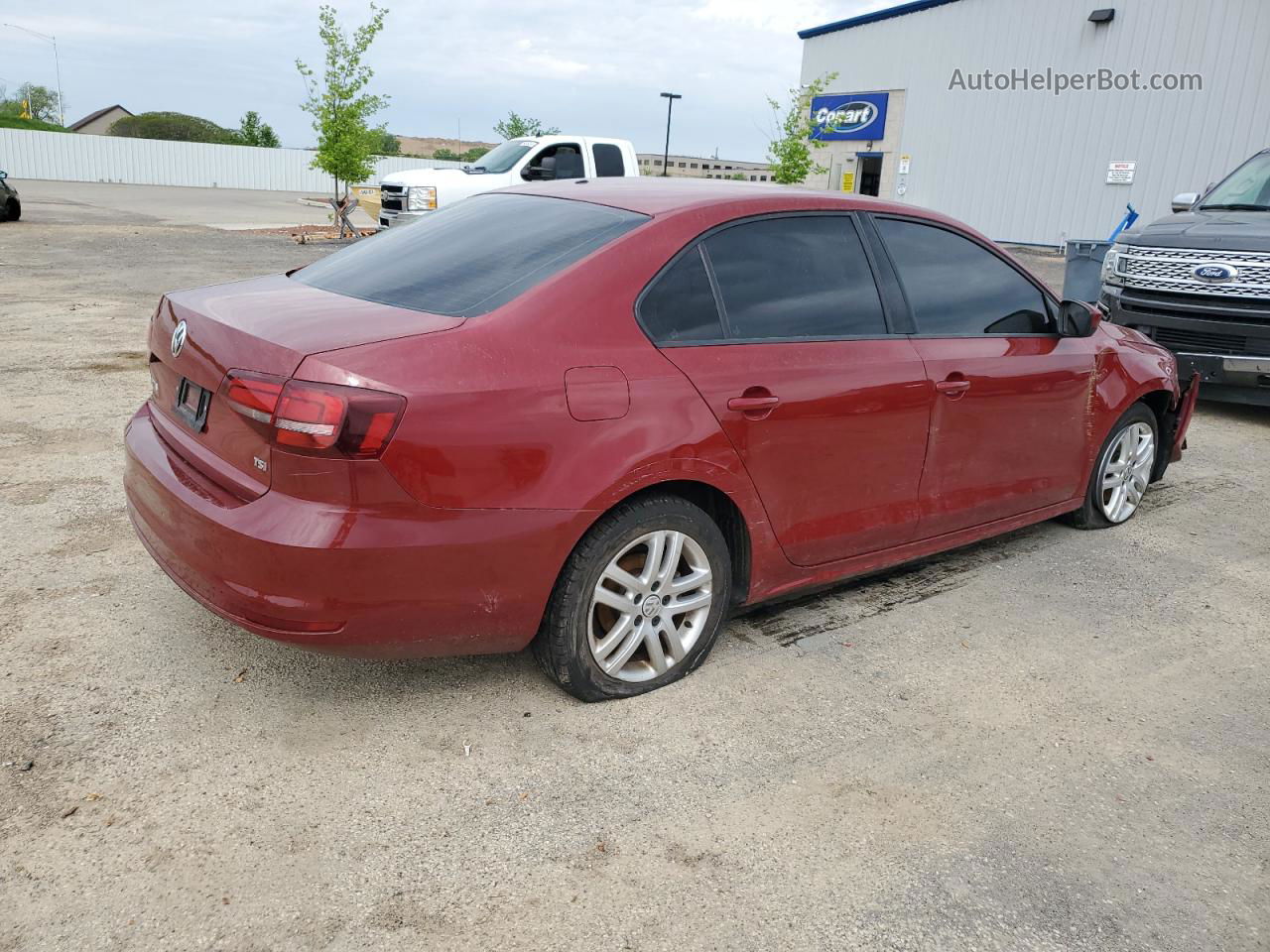 2018 Volkswagen Jetta S Red vin: 3VW2B7AJXJM234810