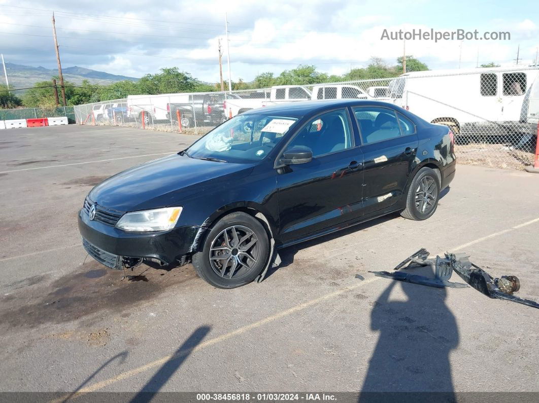 2011 Volkswagen Jetta 2.0l S Black vin: 3VW2K7AJ0BM361101