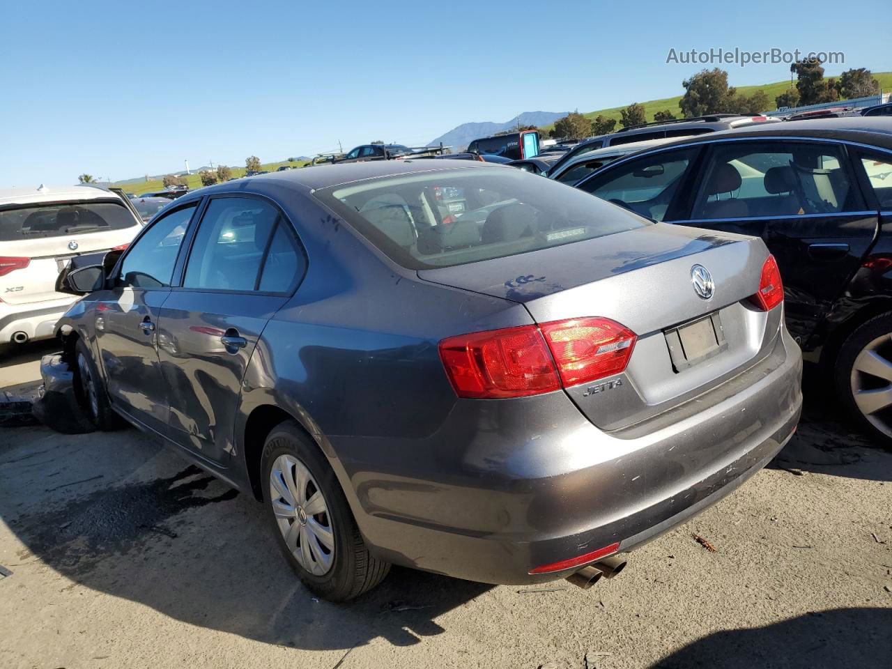 2011 Volkswagen Jetta Base Gray vin: 3VW2K7AJ0BM363303