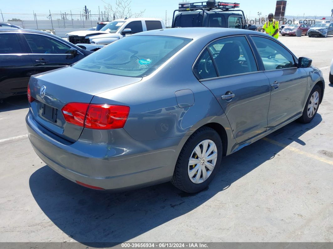 2012 Volkswagen Jetta 2.0l S Gray vin: 3VW2K7AJ0CM304124