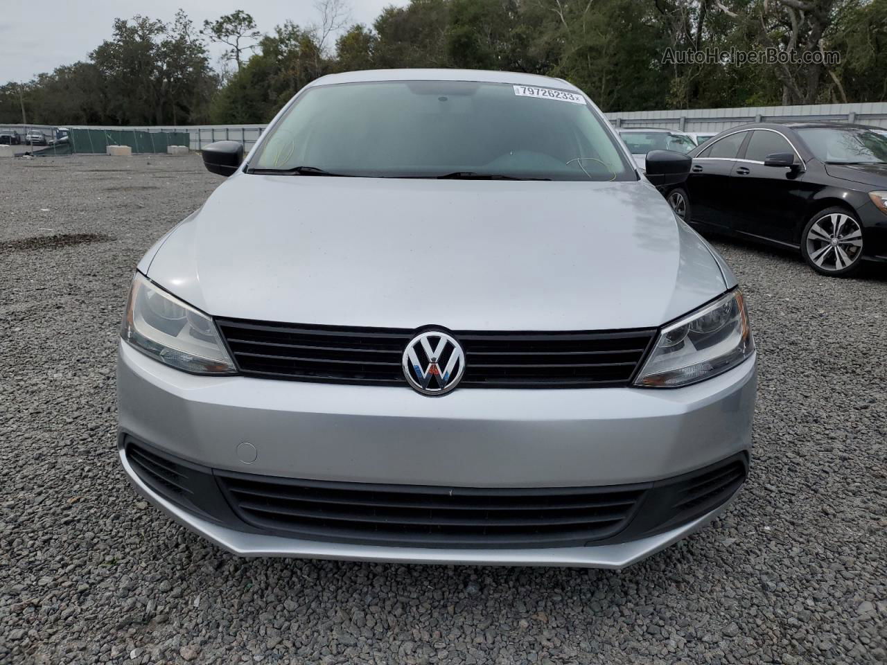 2012 Volkswagen Jetta Base Silver vin: 3VW2K7AJ0CM402246