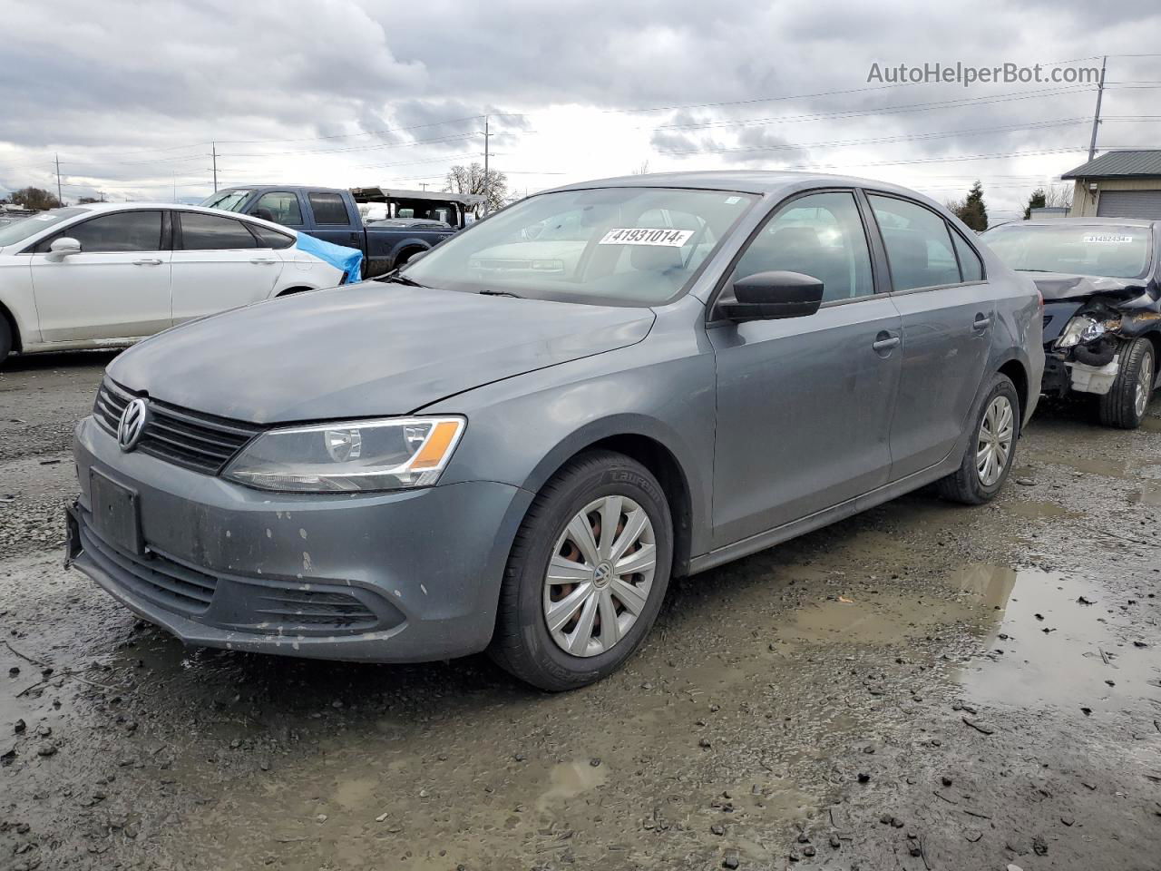 2013 Volkswagen Jetta Base Gray vin: 3VW2K7AJ0DM224985