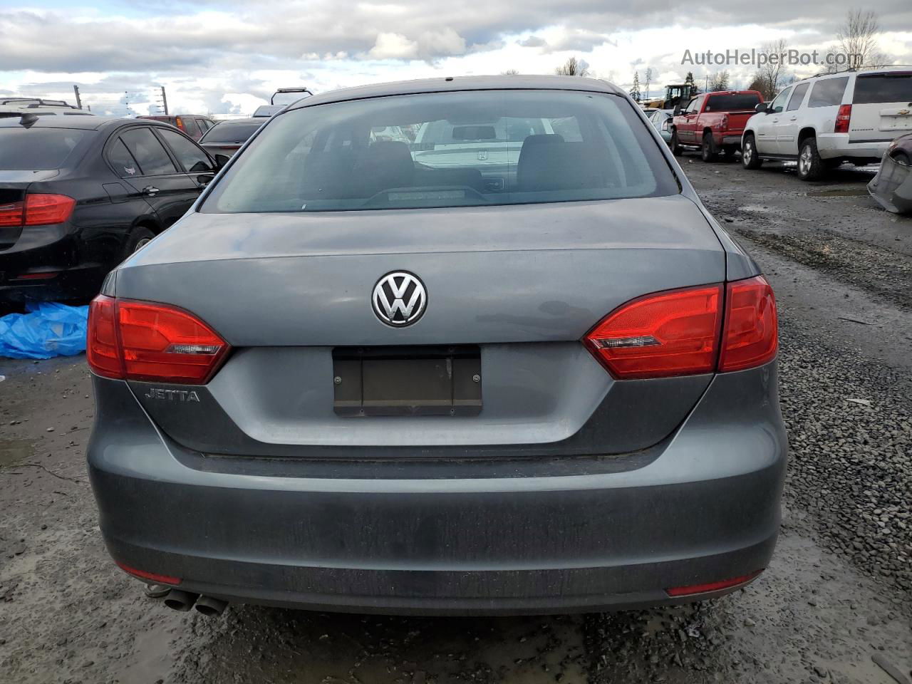 2013 Volkswagen Jetta Base Gray vin: 3VW2K7AJ0DM224985