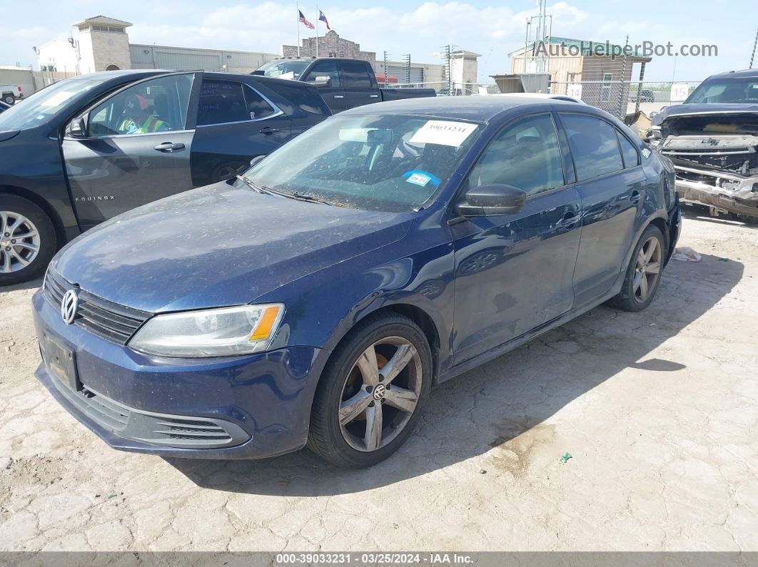 2013 Volkswagen Jetta 2.0l S Blue vin: 3VW2K7AJ0DM227174