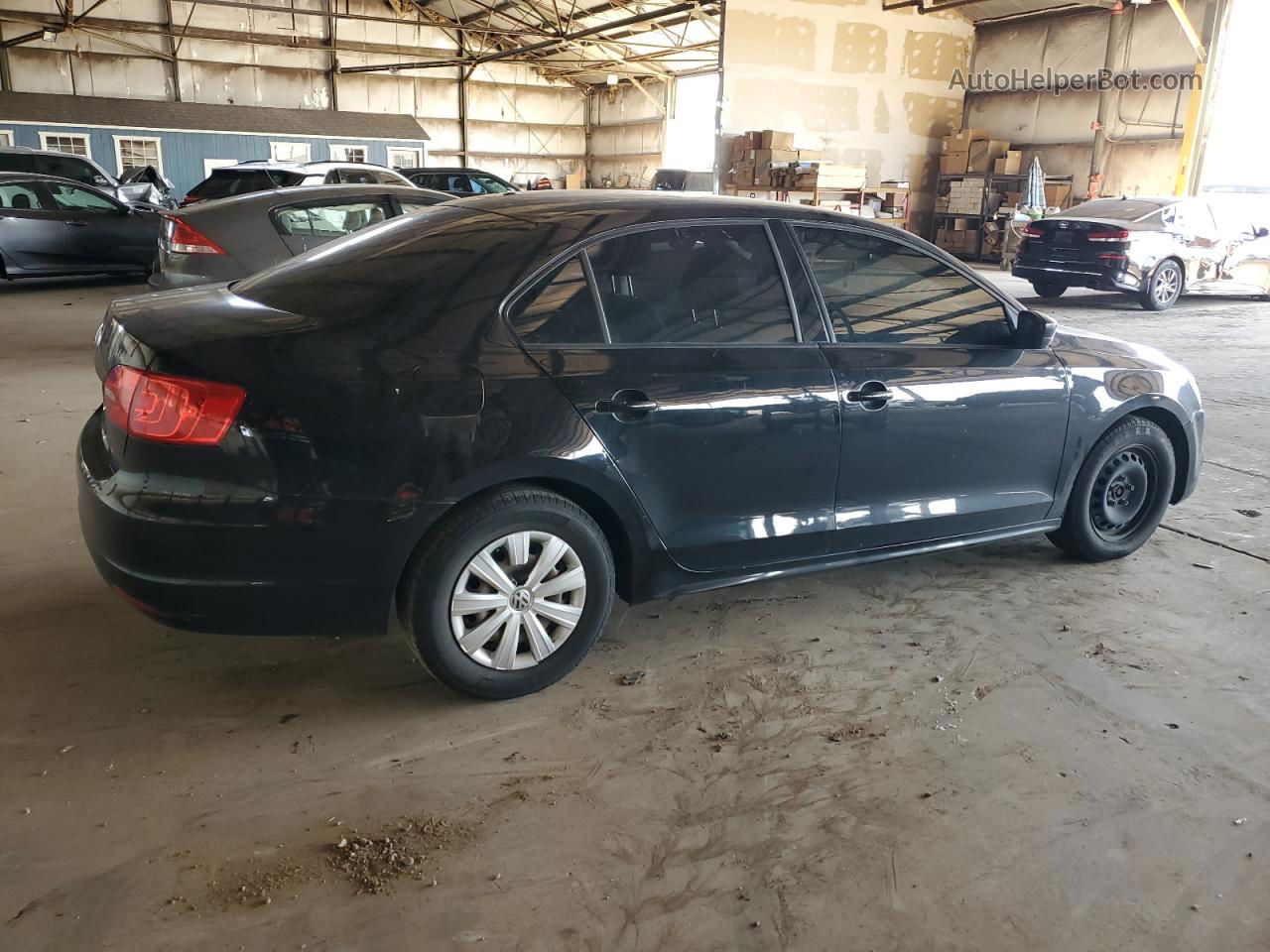 2013 Volkswagen Jetta Base Black vin: 3VW2K7AJ0DM236487